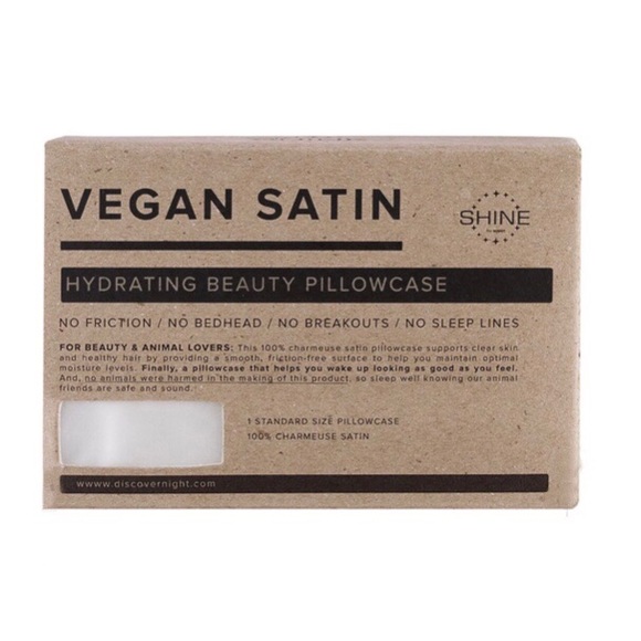 NIGHT SHINE Vegan Satin Hydrating Pillowcase | New - Picture 1 of 5